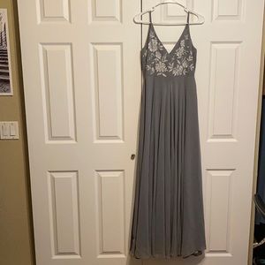 BHLDN periwinkle floor length dress